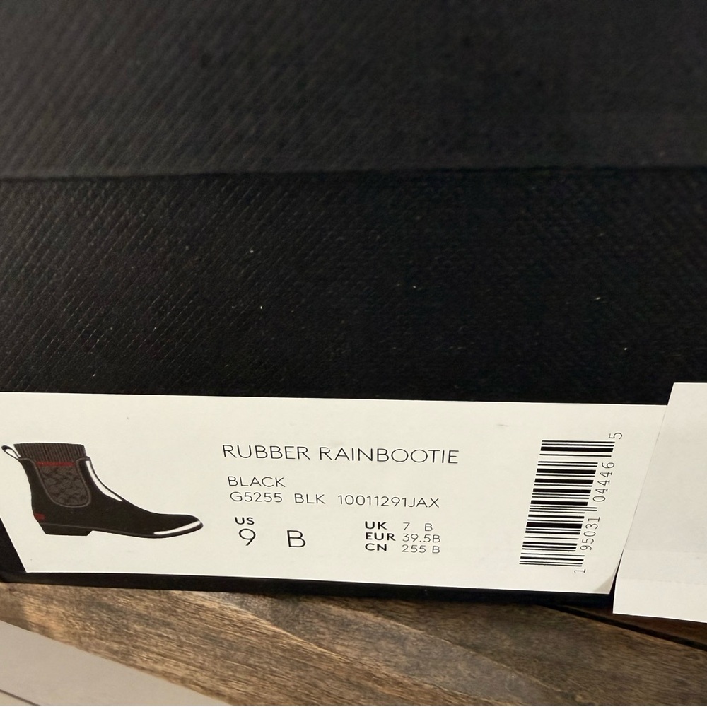 Coach Black Patent Chelsea Boot with Signature Ankle Panel and Red Stripe - Picture 5 of 5